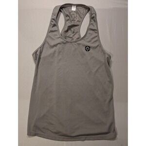 Neleus Mens Large Mesh Training Tank Top Grey Racerback Gym Workout